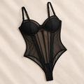 Body Amélie de Renda Preto