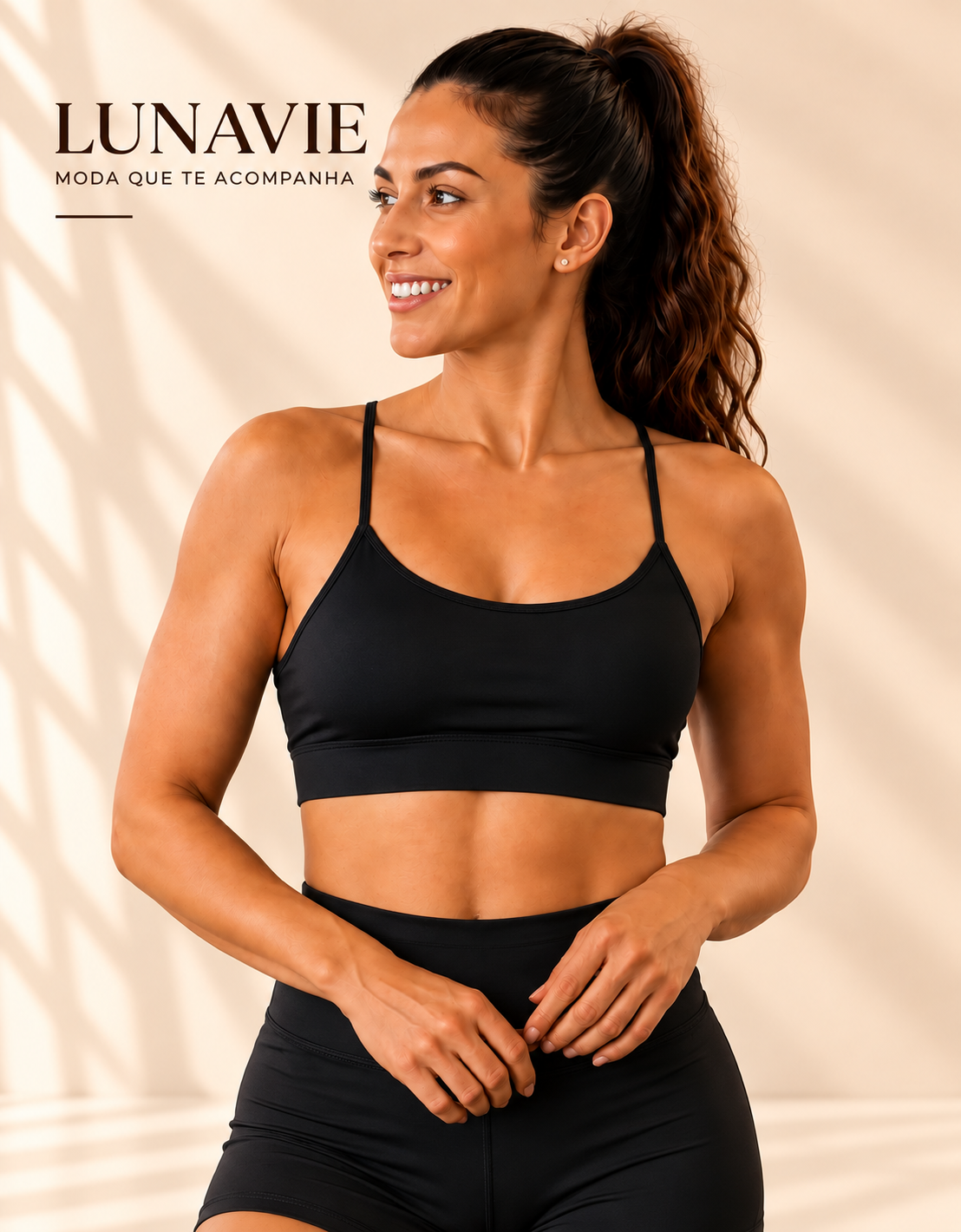 Top Fitness Feminino Alça Fina em Suplex