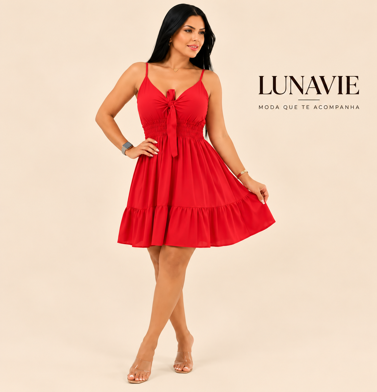 Vestido Curto Feminino em Viscolinho Tamanho único