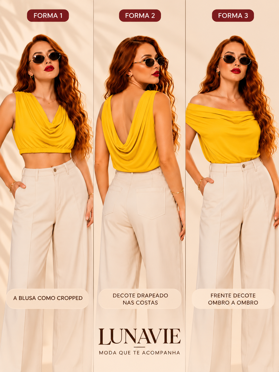 Blusa Feminina Multiforme Gola Boba