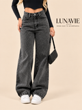 Calça Jeans Wide Leg Feminina Cintura Alta