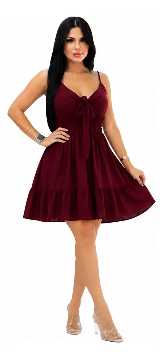 Vestido Curto Feminino em Viscolinho Tamanho único