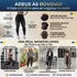 Calça Legging Feminina Cintura Alta com Detalhe em Tela