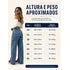 Calça Jeans Wide Leg Feminina Cintura Alta