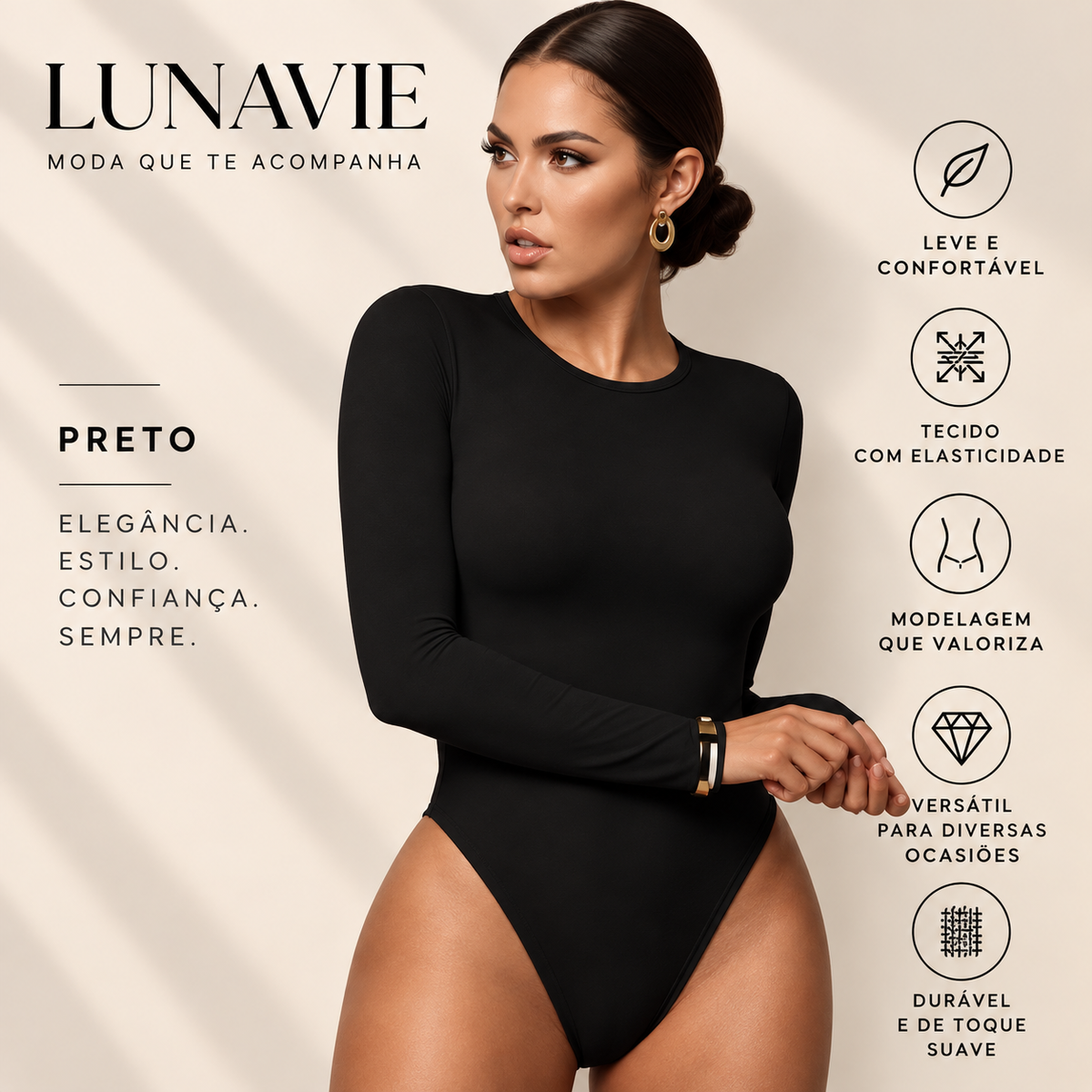 Body Serena Manga Longa