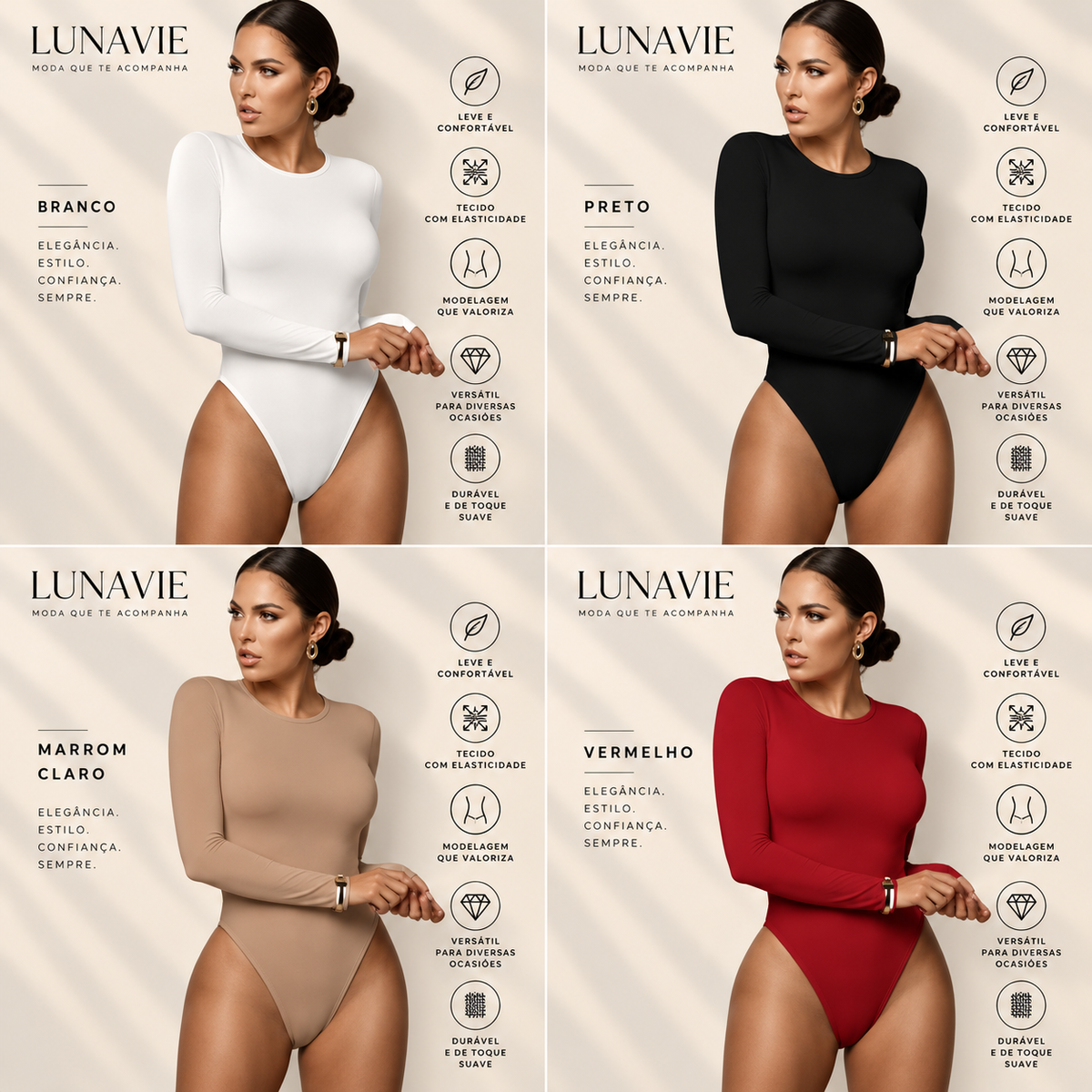Body Serena Manga Longa
