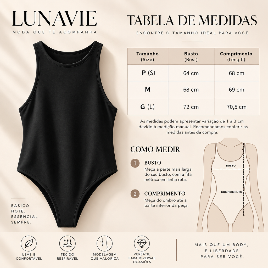 Body Feminino Regata  — Básico, Elegante e Versátil