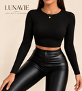 Cropped Feminino Manga Longa em Suplex Tamanho único